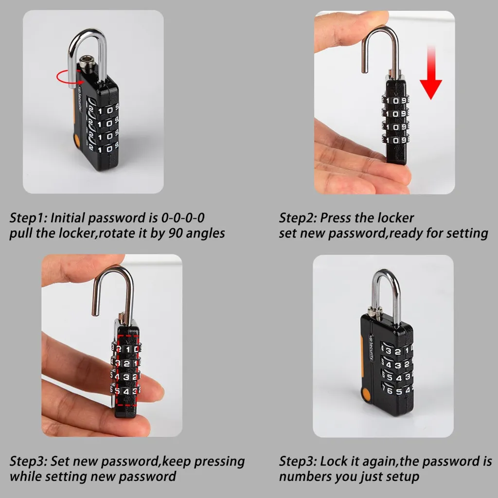 Lock 4 Digits Combination Mini Size Padlock Waterproof Outdoor Heavy Duty  (3).webp
