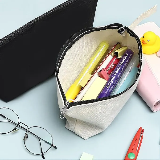 Canvas Zipper Pouch – Multi-Purpose Cotton Makeup, Toiletry & DIY Craft Bags with Flat Bottom (7).webp