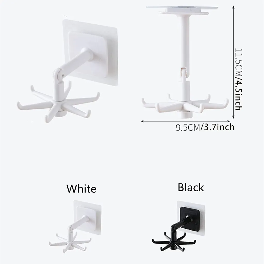360 Degrees Rotating Folding Hook Self-Adhesive 180 Degrees Vertical Flip Hook (5).webp