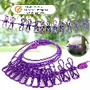 Portable Clothesline with 12 Clips - Extends 12ft, Heavy Duty Stainless Steel Hooks (1).webp