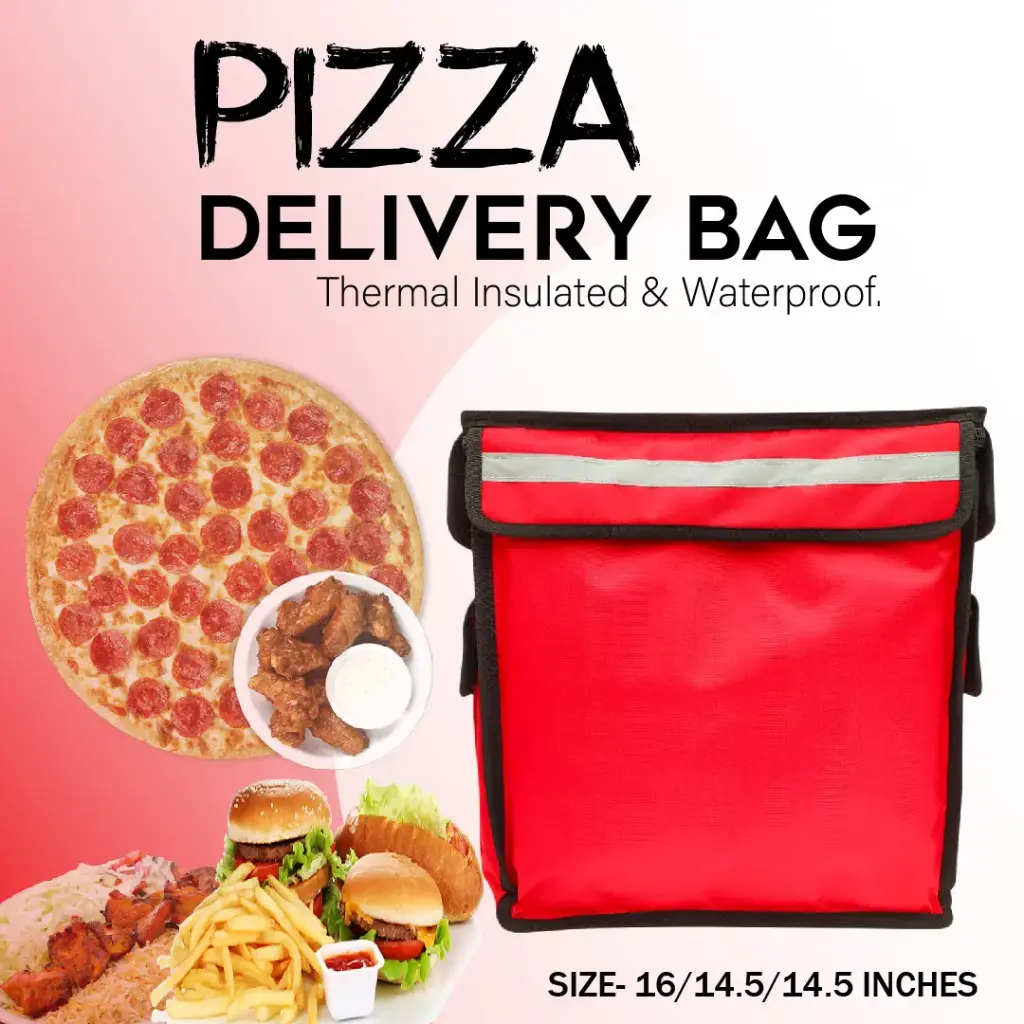 [FD10] Professional Insulated Food Delivery Bag for Logistics Support and Transport (Black, 18/18/18 in)