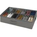 12 Pair Underbed Shoe Storage Organizer with Zipper & Handle