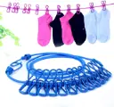 Clothesline with 12 Clips - Extends 12ft Portable