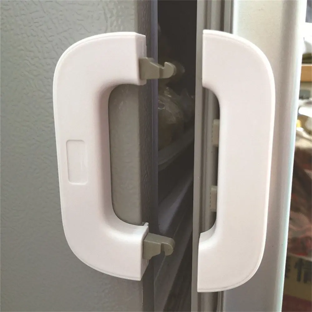 [CP19] Refrigerator Fridge Lock for Child Safety Anti Pinch Hand Protection (Ash)