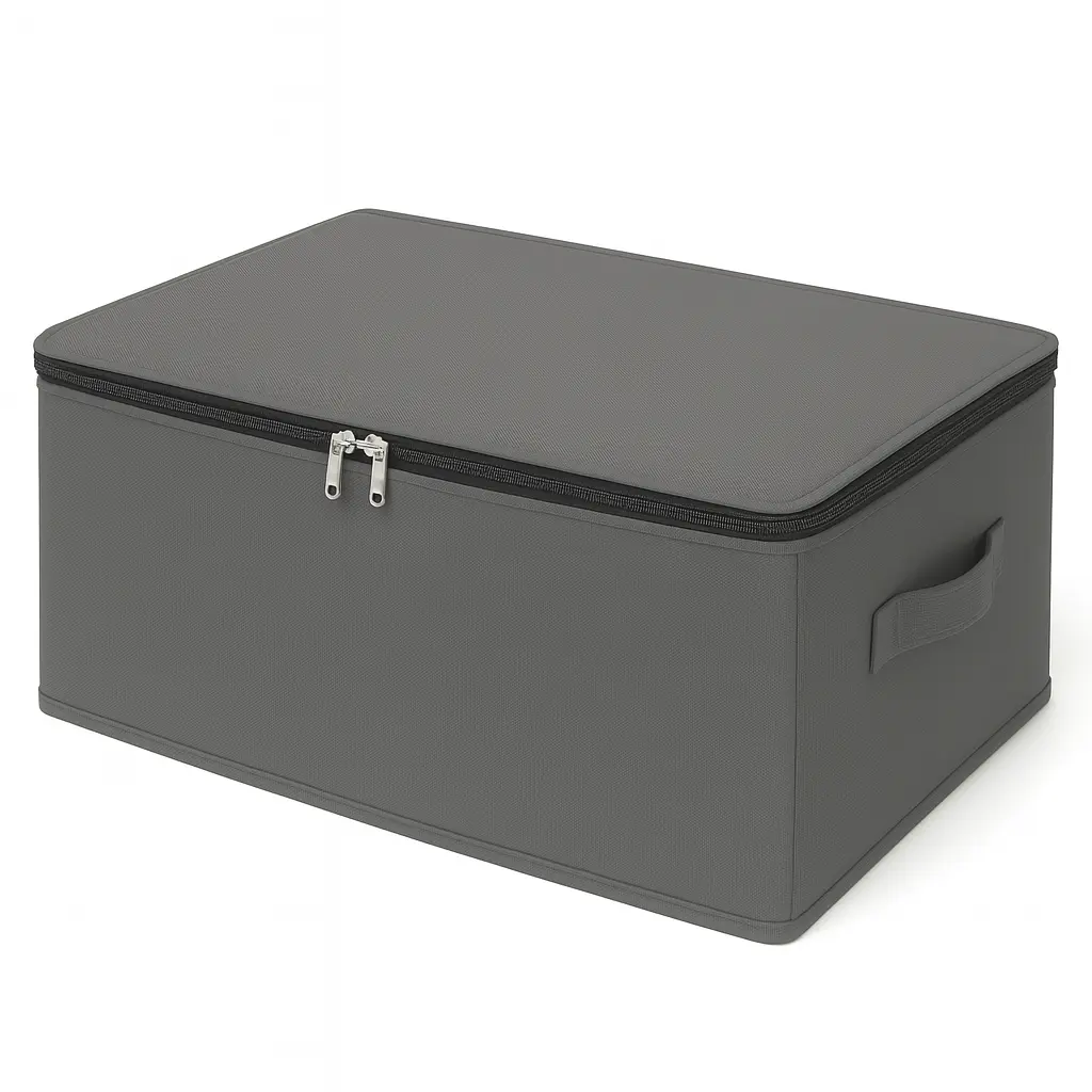 [FDB9] Full Zipper 9 Grid Drawer Clothes Organizer with Zipper and Handle