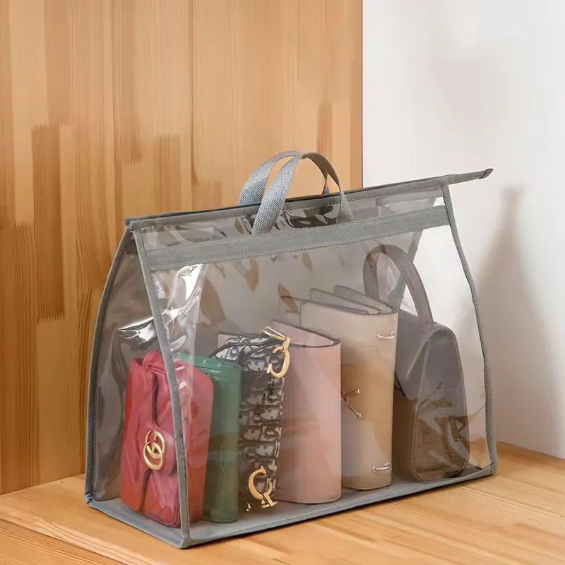 [XLHB] Clear Handbag Storage Organizer with Zipper & Handle