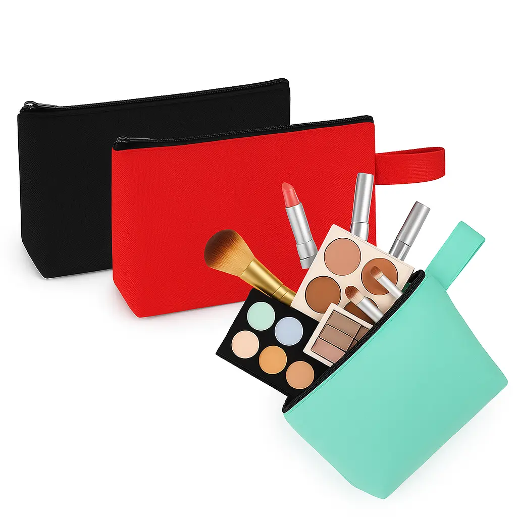 [ZPCB] 3 Pcs Canvas Zipper Mini Pouch for Multi Purpose Use