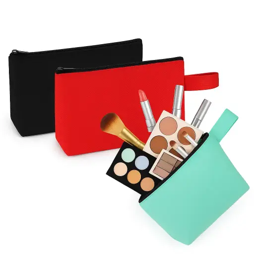 3 Pcs Canvas Zipper Mini Pouch for Multi Purpose Use
