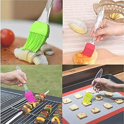 2 Pcs Silicone Oil Brush Spatula 28cm Large Non Stick